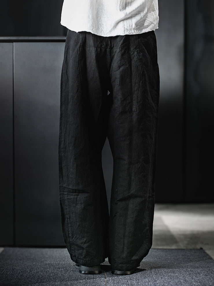 ATELIER SUPPAN<br>MEN'S Cotton Canvas Pleated Trousers / E26-12