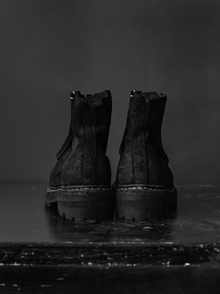 GUIDI<br> Men's Front Zip Paraboot NTP05FZ Black/Reverse Calf