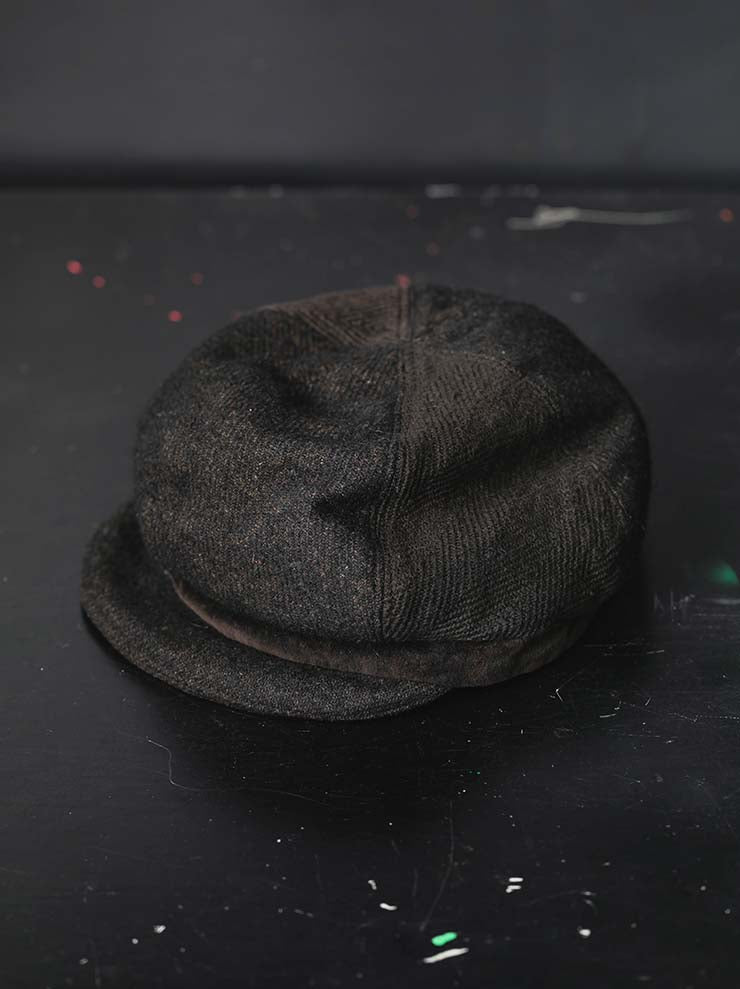 HORISAKI<br>ONE OF A KIND COLLECTION ハンドダイコットンウールハット OOAK25 NO.98 / BROWN