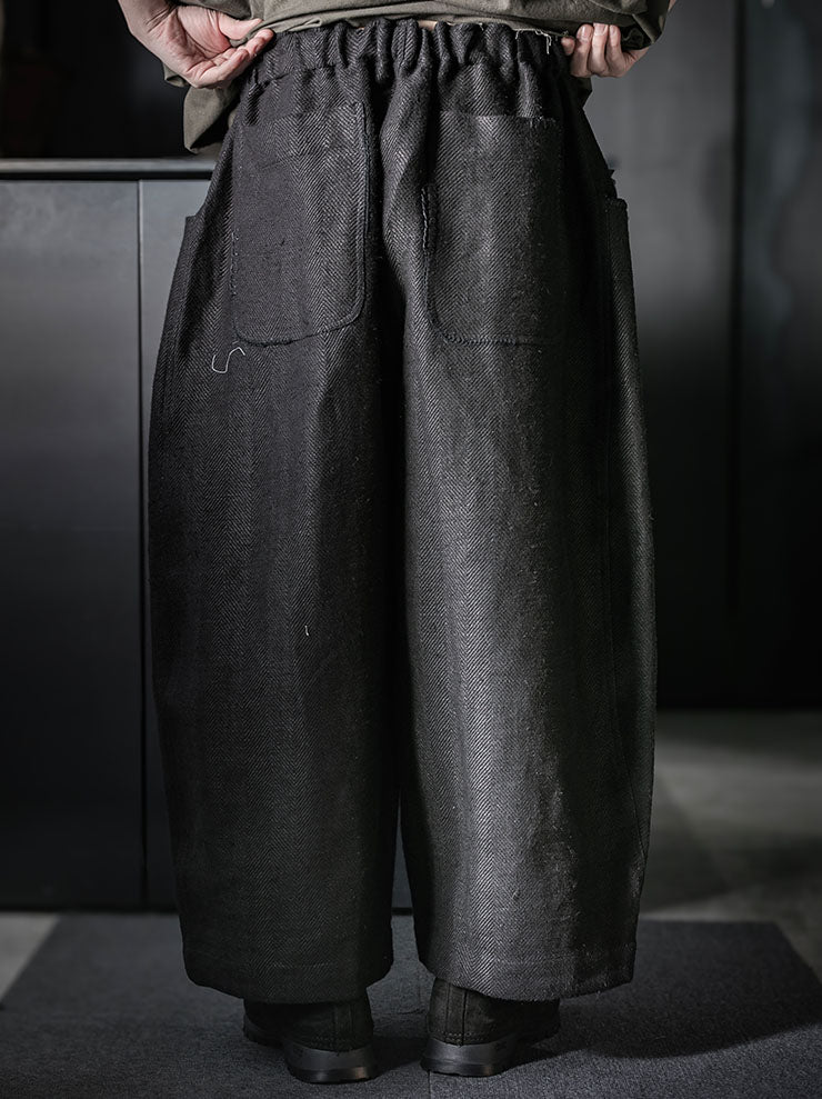 GATHERING<br>UNISEX FISHERMAN PANT / INDIGO BLACK