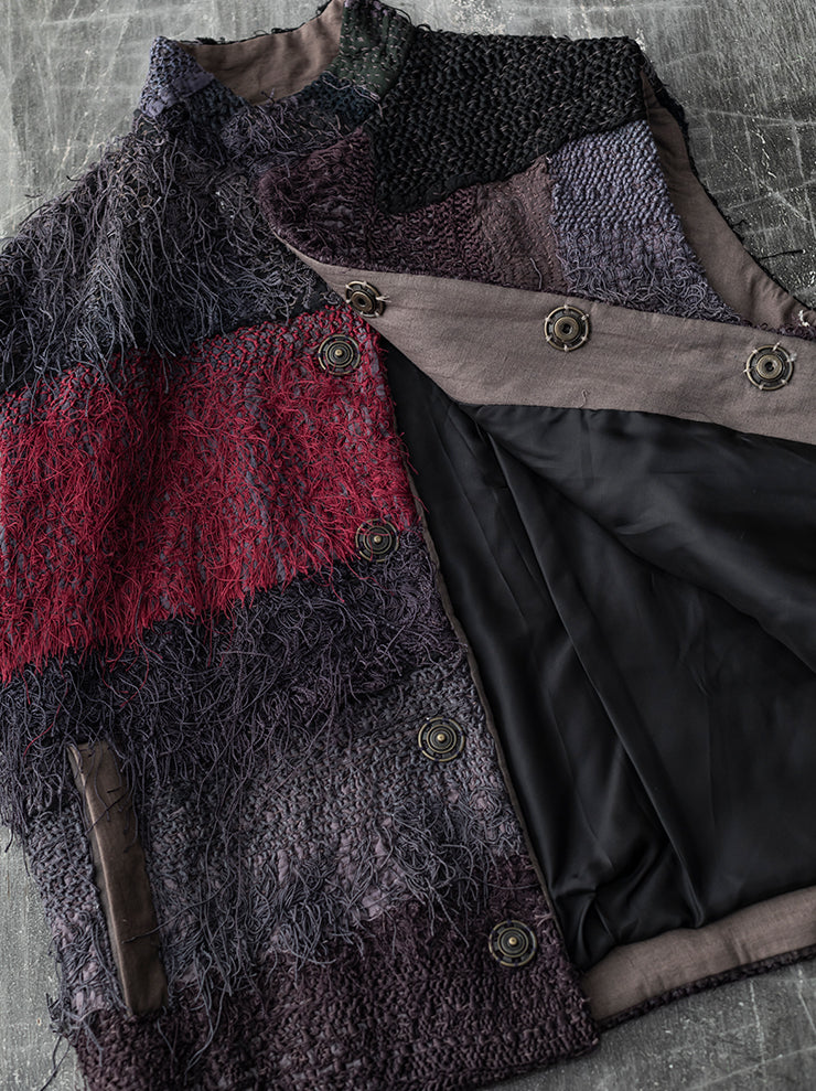 By Walid<br> MENS GILET / AUBERGINE
