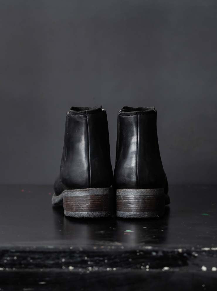 EMATYTE<br>MENS Horse Leather Culatta Object Dyed Boots / BLACK