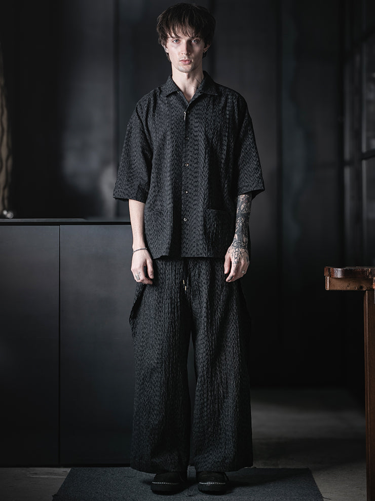 individual sentiments<br />UNISEX ボーリングシャツ / BLACK