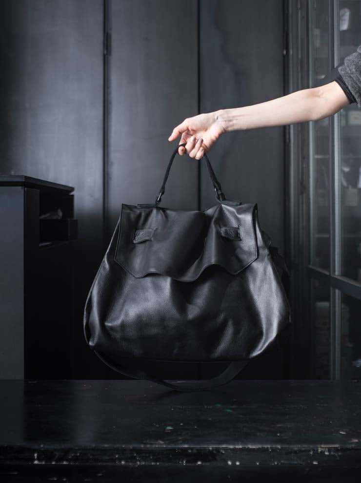 TUFORÉE<br> Leather bag / REAR FLAT LARGE / BLACK