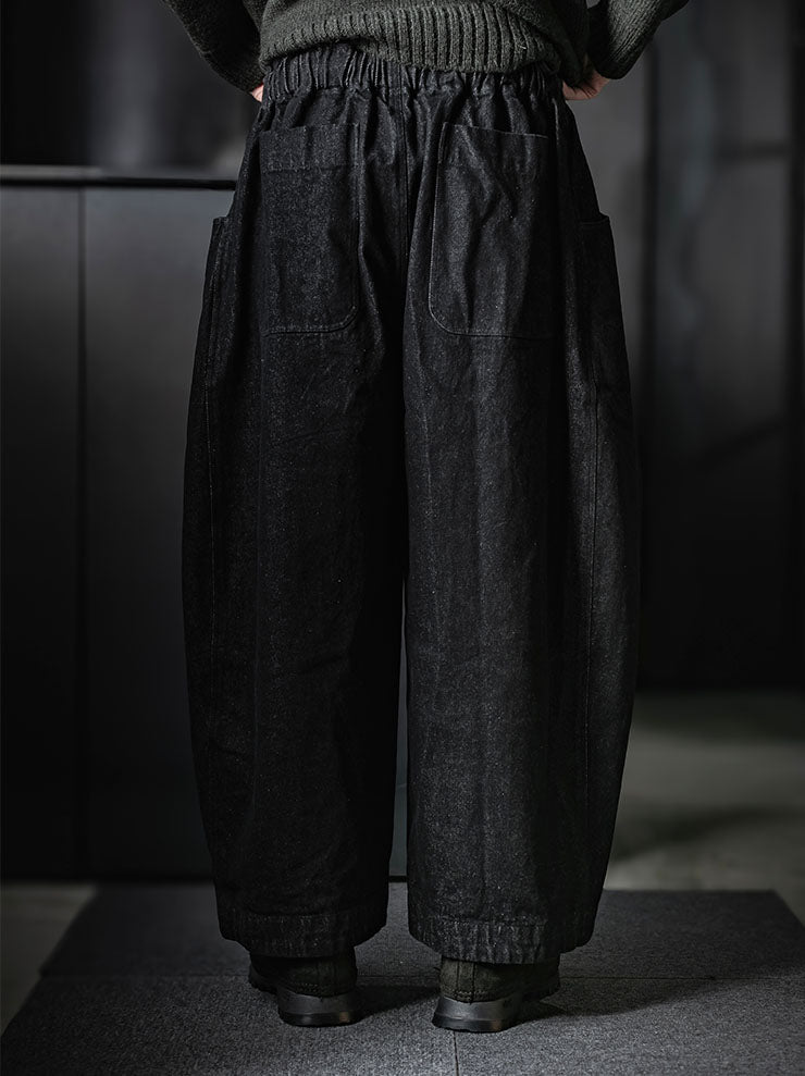 GATHERING<br>UNISEX FISHERMAN PANT / BLACK