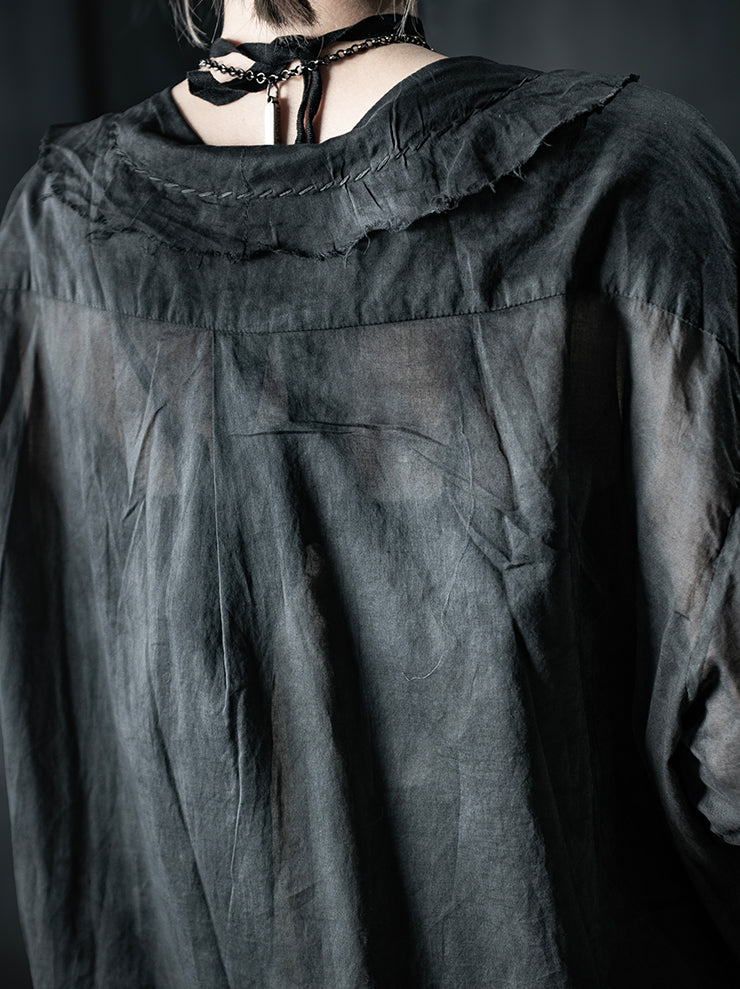 ATELIER SUPPAN<br>WOMENS Torn SHIRT long sleeve / E26-54