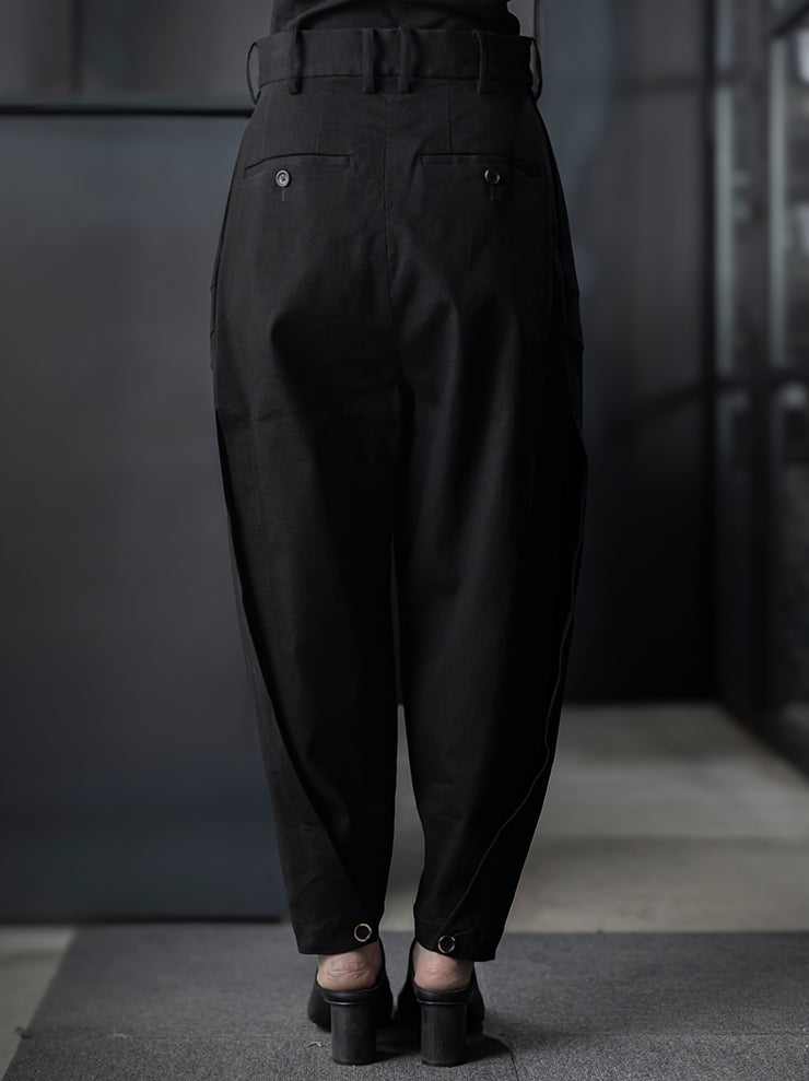 UMA WANG<br> WOMENS BACK OPEN TROUSER / BLACK