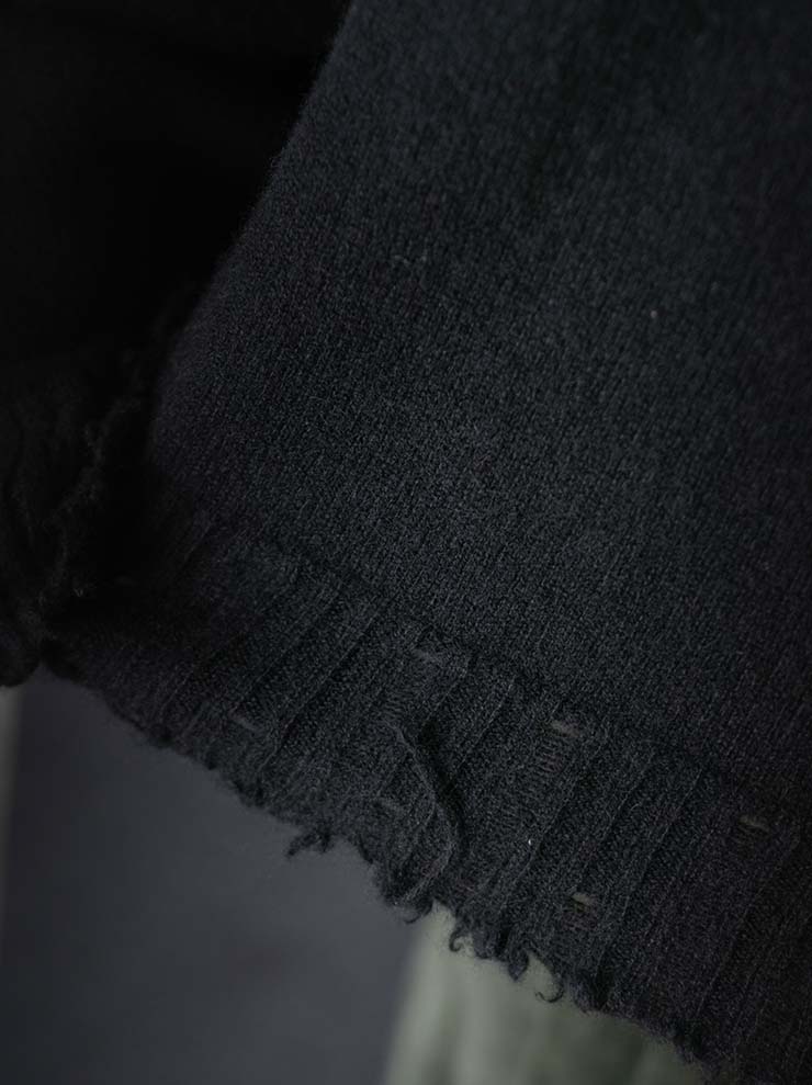UMA WANG<br> WOMENS CASHMERE LONG SLEEVE KNIT / BLACK