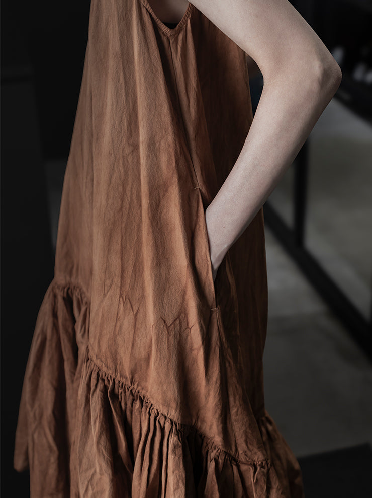 KINYAN LAM<br>WOMENS ナチュラルダイバルーンドレス / BROWN