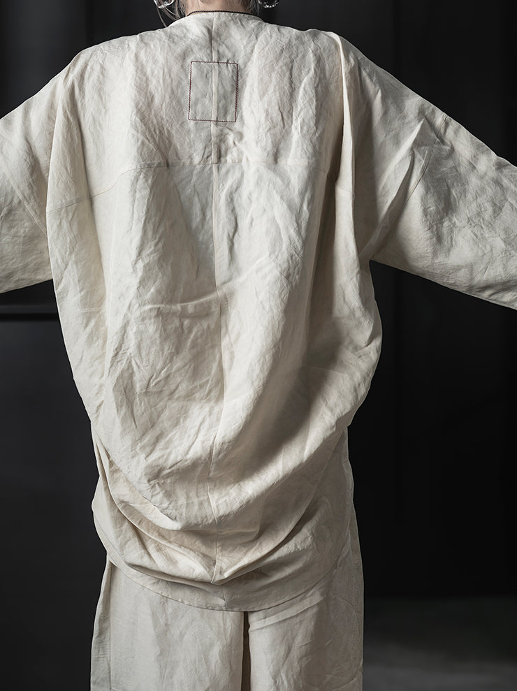 UMA WANG<br>WOMENS TATE TOP / OFF WHITE