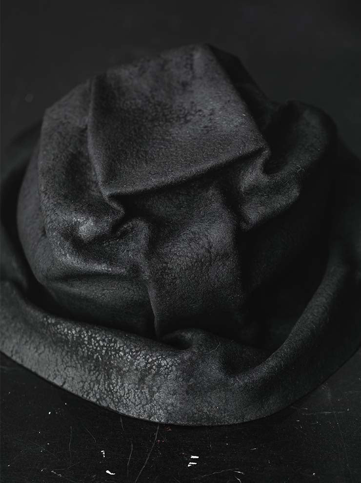 HORISAKI<br>ラビットファーフェルトハードバーンハット RHPK006 / BLACK HB