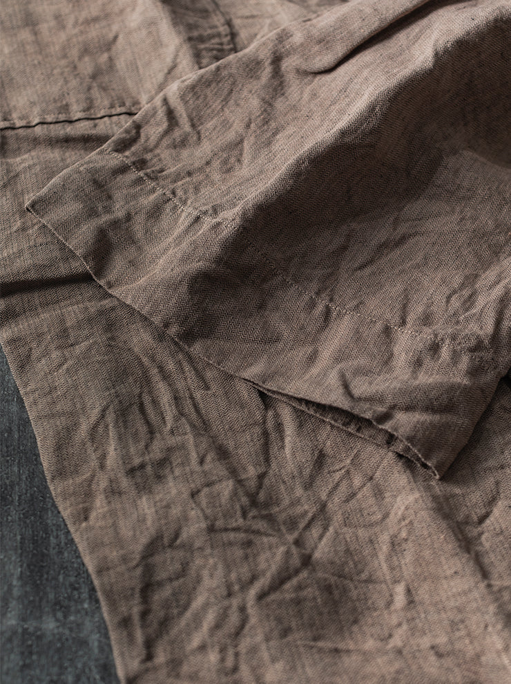 ATELIER SUPPAN<br> WOMENS LINEN HEMP ROUND HOOK TROUSER