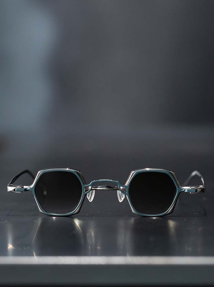 RIGARDS<br> TITANIUM & ALUMINUM FRAME SUNGLASSES / SILVER FRAME x OLIVE CLIP / RG1921TI