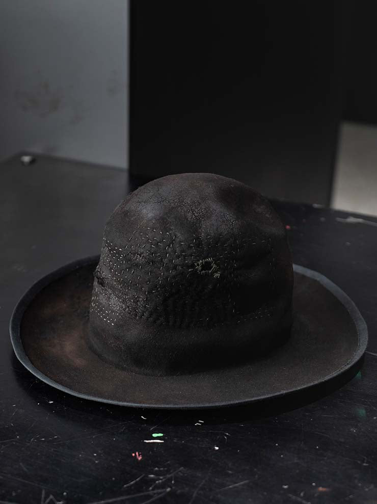 HORISAKI<br>ONE OF A KIND COLLECTION ビーバーファーフェルトハット OOAK24 NO.103 / BLACK