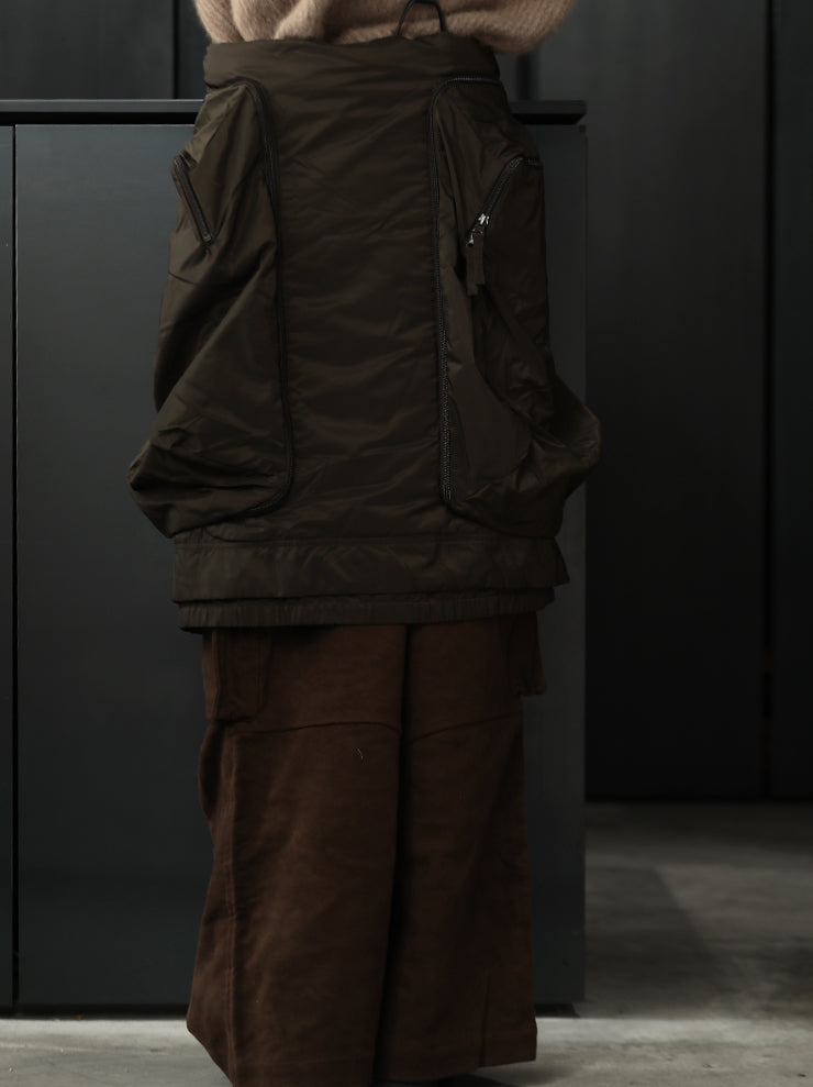 RUNDHOLZ DIP<br> WOMENS down skirt / KHAKI