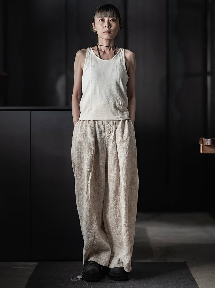 KINYAN LAM<br>WOMEN'S Jersey Tank Top / Raw White