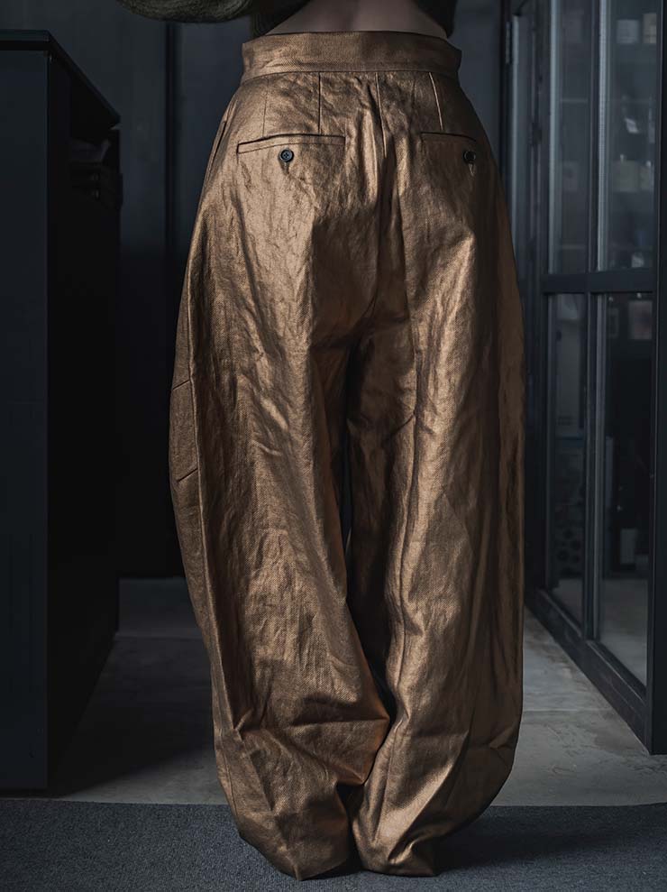 UMA WANG<br> WOMENS TROUSER / GOLD