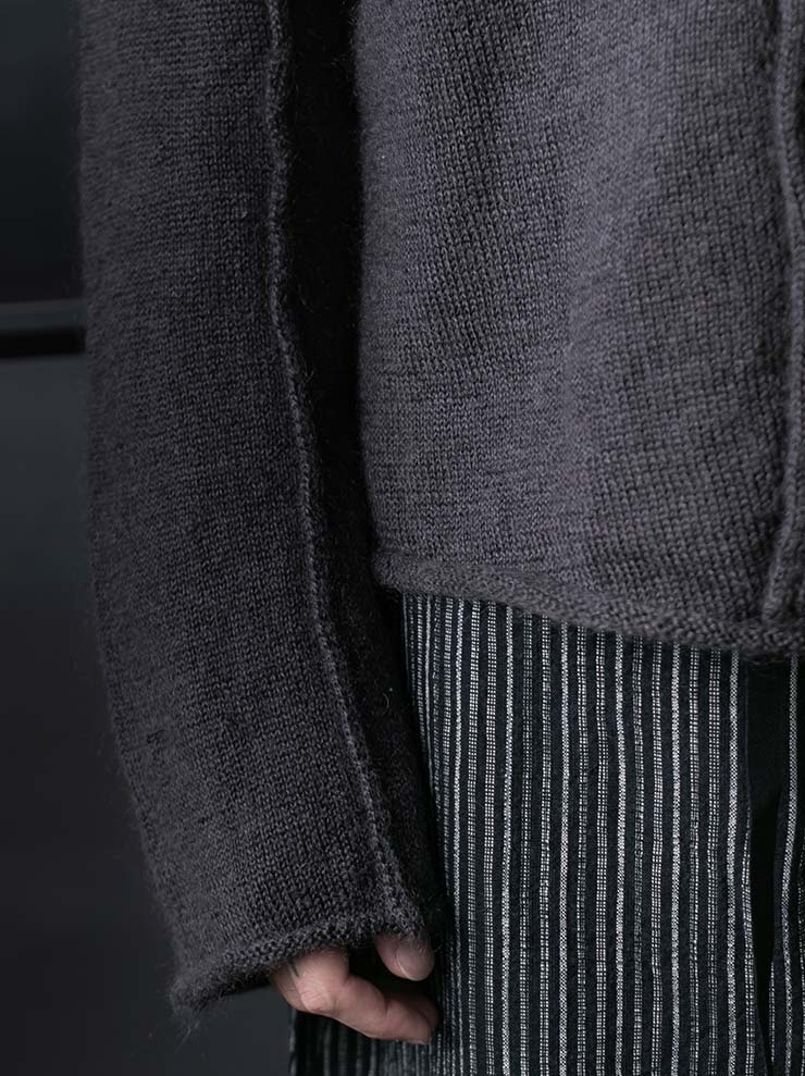 individual sentiments<br>UNISEX ニットカーディガン / medium gray