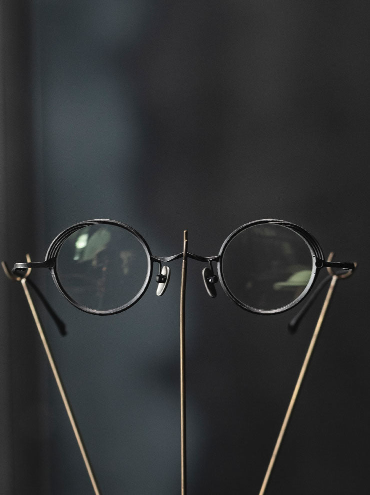 RIGARDS × ZIGGY CHEN<br> TITANIUM FRAME SUNGLASSES / VINTAGE BLACK FRAME x BLACK CLIP / RG1008ZC