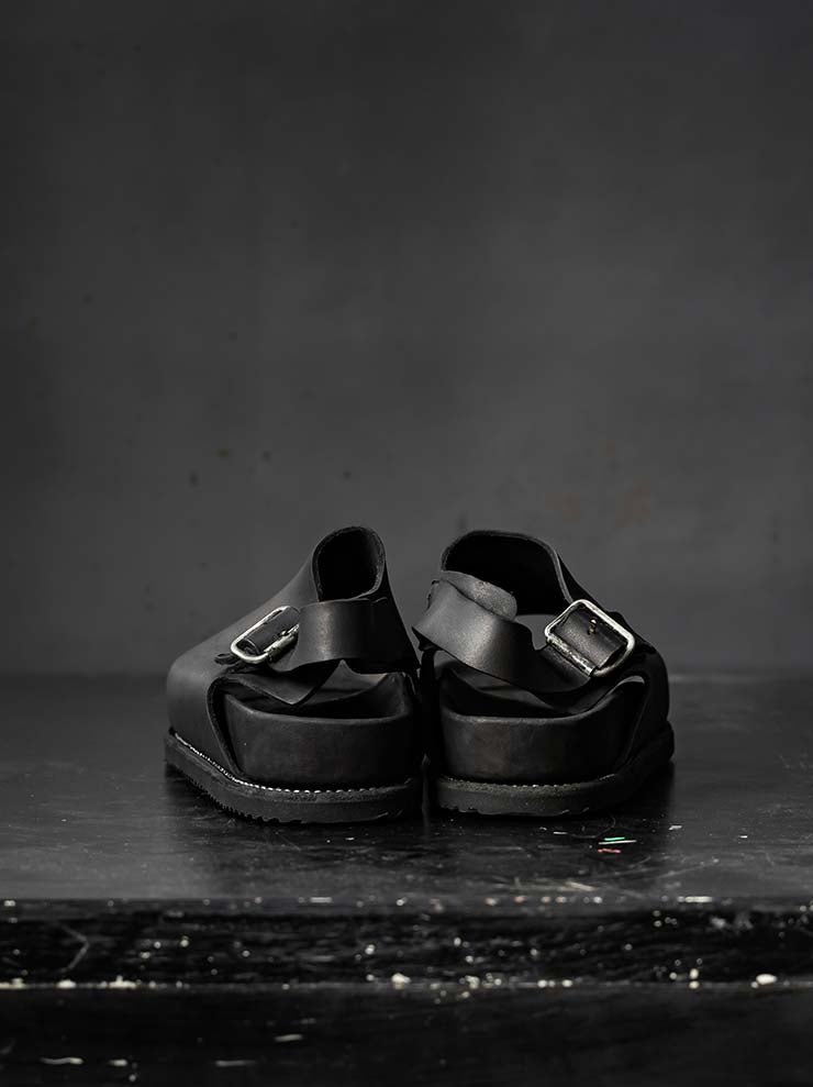 GUIDI<br>MENS OPEN TOE SLING BACK SANDALS BRK11 BLKT / CALF BACK SIDE FULL GRAIN