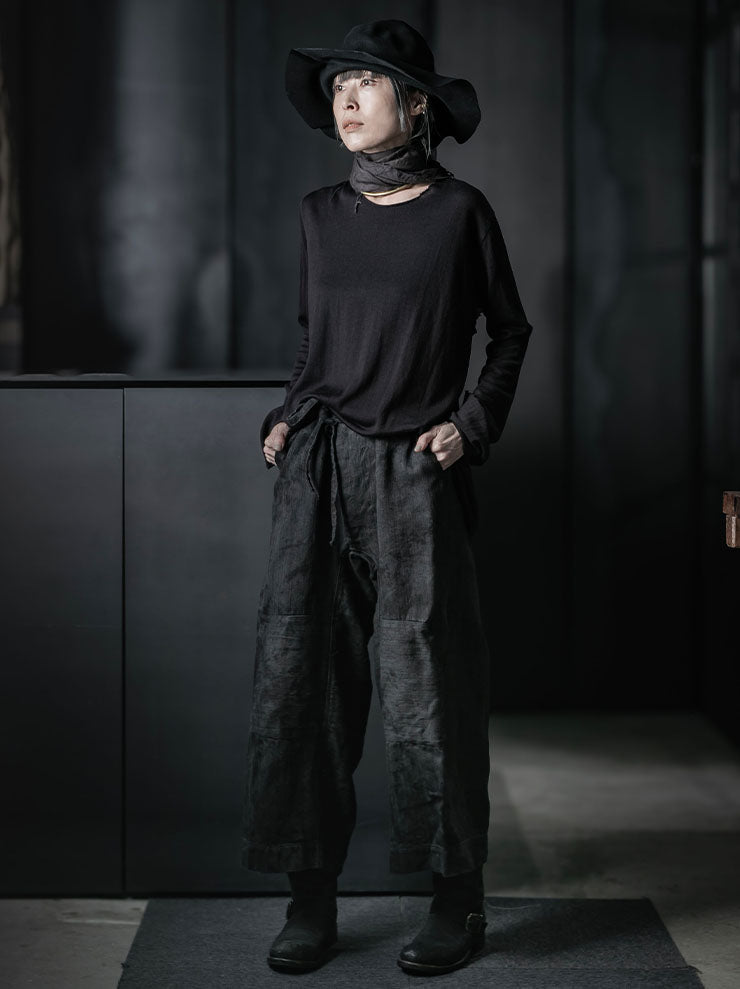 ATELIER SUPPAN<br>WOMENS WOOL LONG SLEEVE T-SHIRT / W26-57