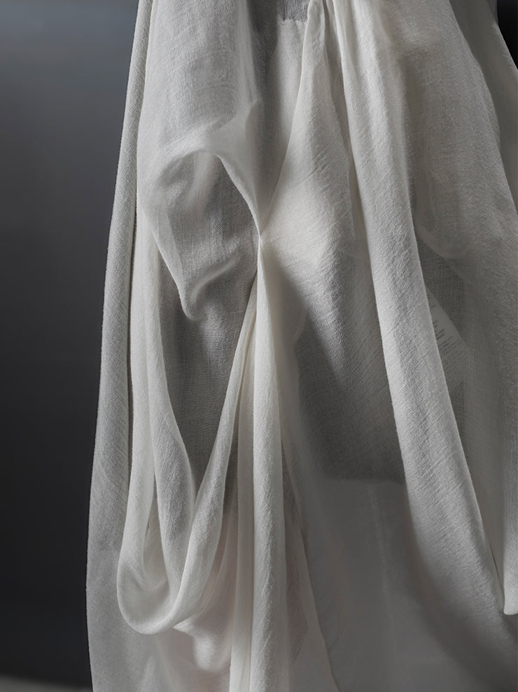 CHIAHUNG-SU<br> WOMENS HAND WOVEN STRAPPING DRESS / WHITE