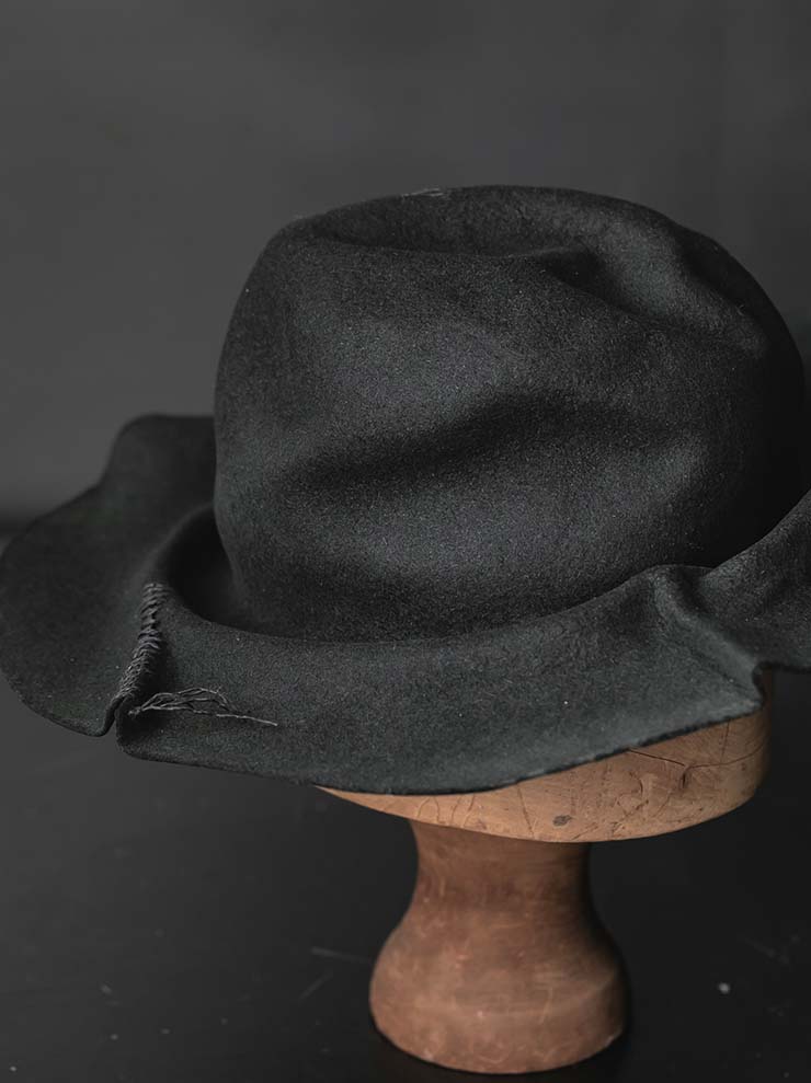 HORISAKI<br>ラビットファーフェルトステッチハット RHRY008 / BLACK EB