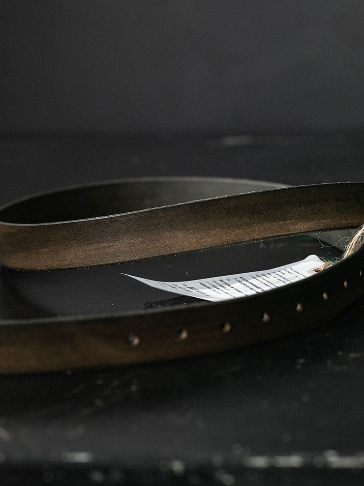 tagliovivo<br>レクタングラーバックルベルト M Hand-Dyed Calf / Laurel