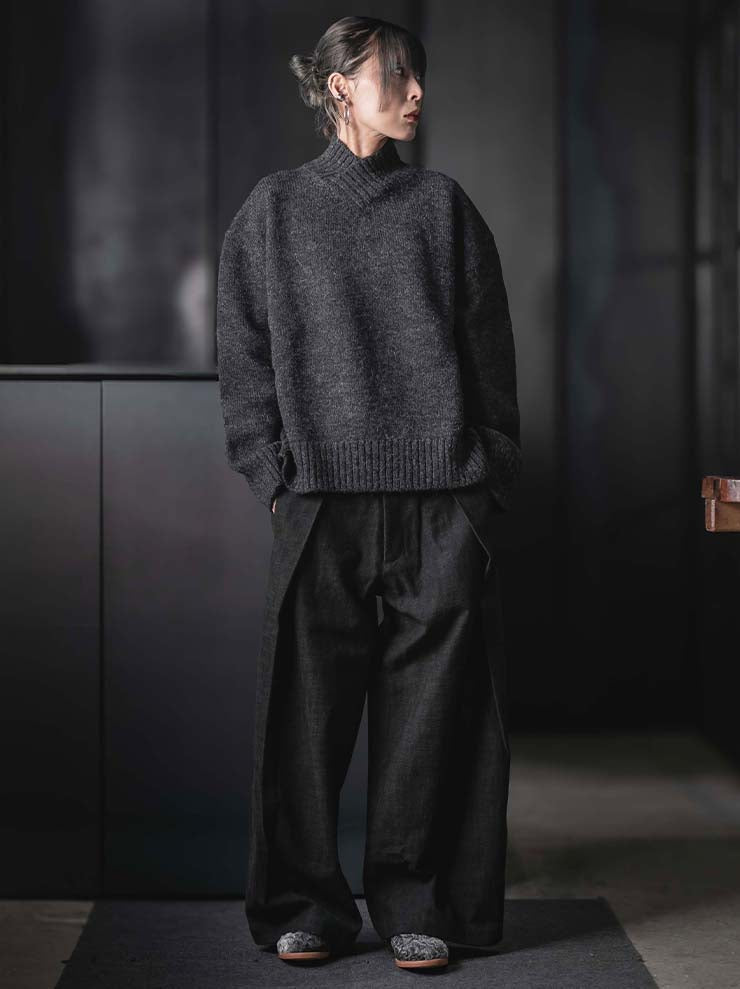 WRIGHT + DOYLE<br>UNISEX プルオーバーニット / CHARCOAL