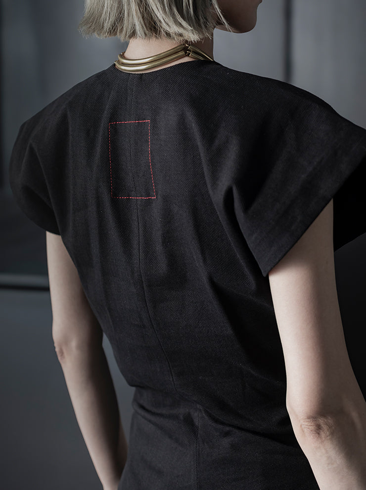 UMA WANG<br> WOMENS Tight Tops / BLACK