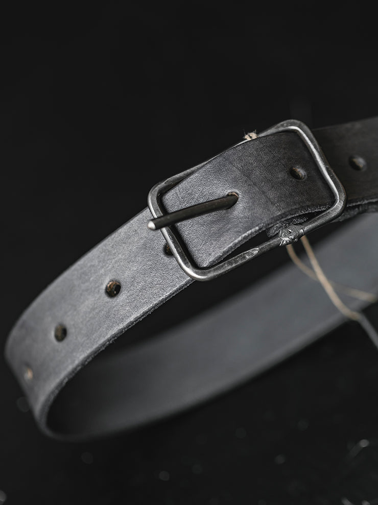 tagliovivo<br> Rectangular Buckle Belt M Calf Hand-Dyed / Graphite