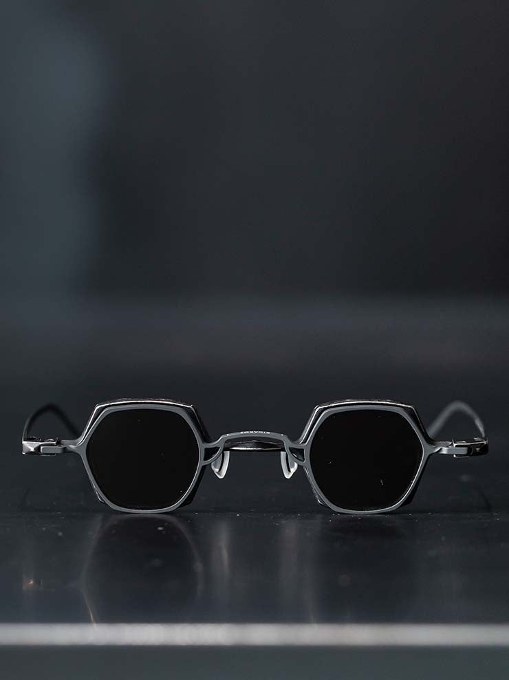RIGARDS<br/>TITANIUM & ALUMINUM フレームサングラス / BLACK FRAME x BLACK CLIP / RG1921TI