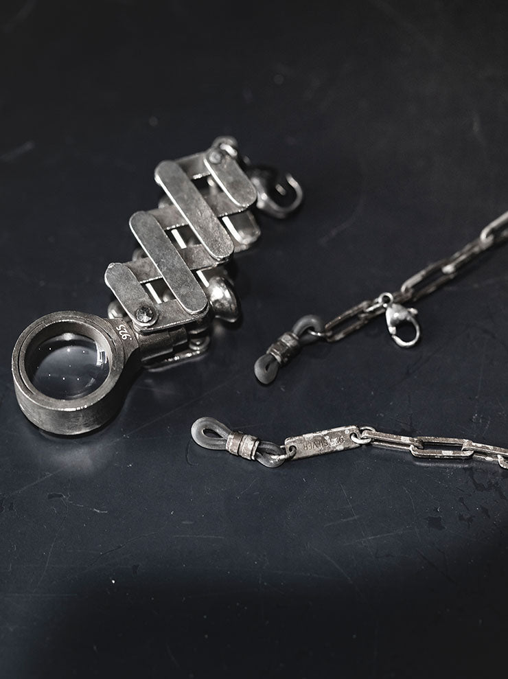 RIGARDS<br/>STERLING SILVER EXTENDABLE MAGNIFYING LOUPE NECKLACE / AT009AG
