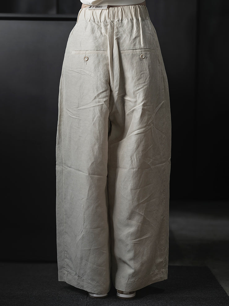 UMA WANG<br>WOMENS POETIC PANTS / OFF WHITE