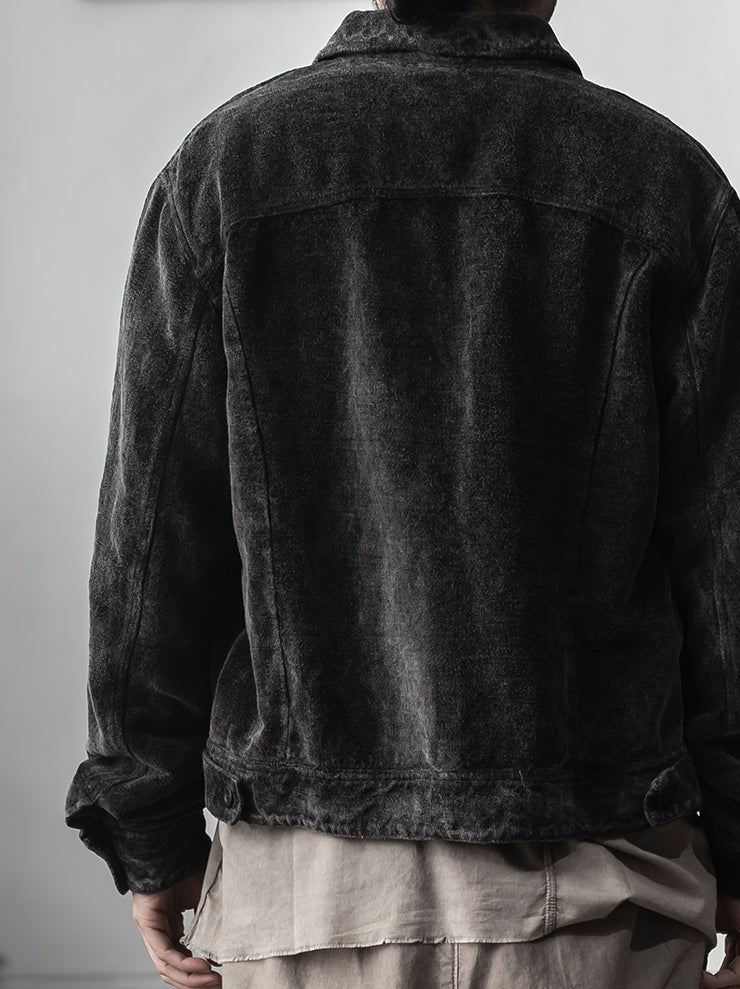 TOTUM<br>MENS ベルベットジャケット / Washed Black