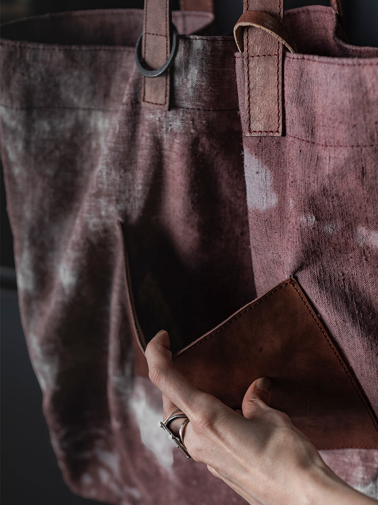 Tagliovivo<br> Hemp shopper bag H.D. HEMP + H.D. HORSE / BAUXITE