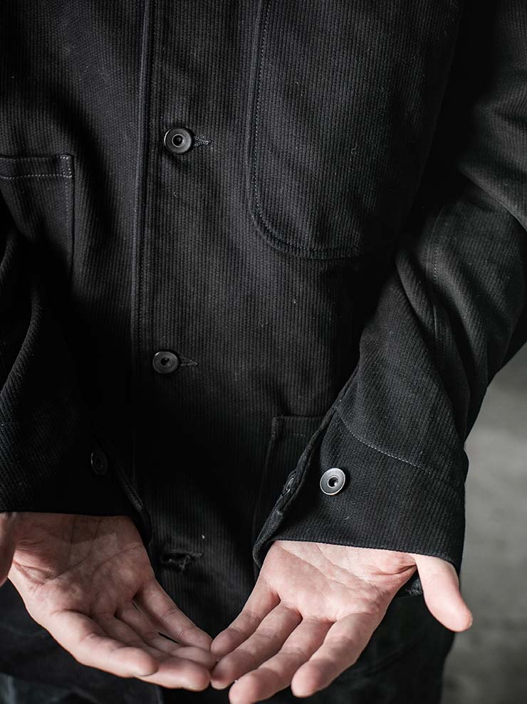 P.R. PATTERSON<br>LINED COTTON CHORE JACKET / BLACK
