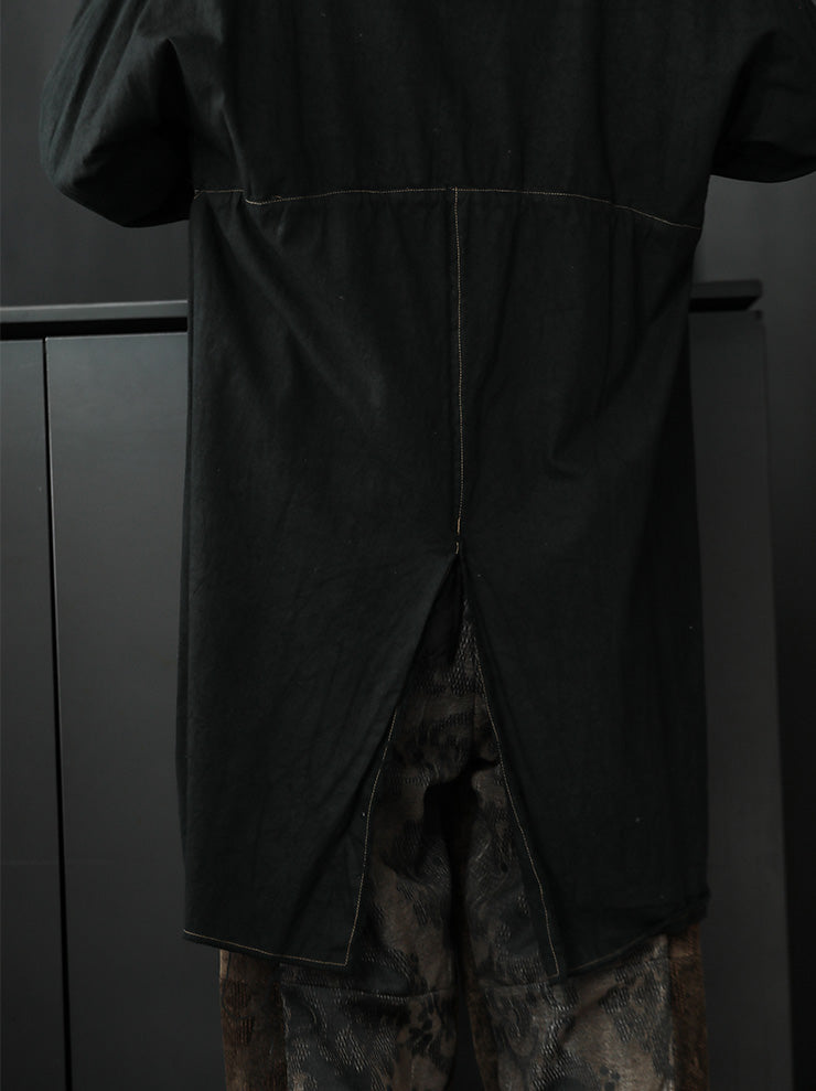 OLUBIYI THOMAS<br>UNISEX ステッチビックカラーコート/ Overdyed Dark Green