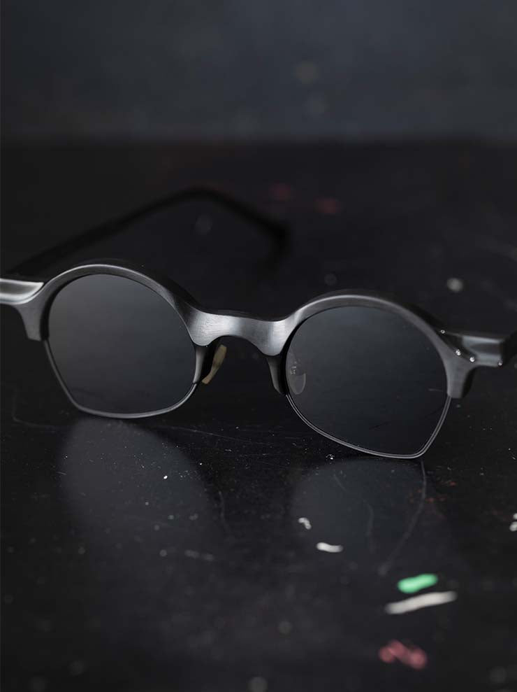 RIGARDS<br/>GENUINE HORN & TITANIUM フレームサングラス / BLACK / RG1928