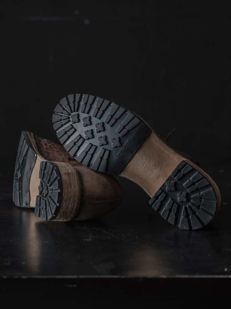 EMATYTE<br> MENS Horse Leather Washed Culatta Shoes / CRUST NATURAL