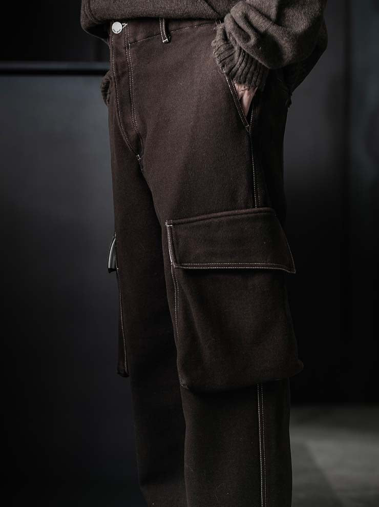 UMA WANG<br>MENS PAXTON PANTS / BROWN
