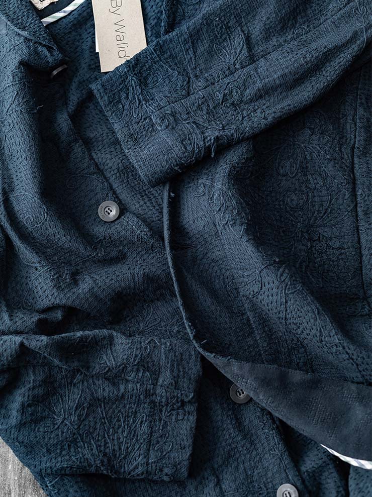 By Walid<br> MENS PACHO COAT / INDIGO / SIZE M