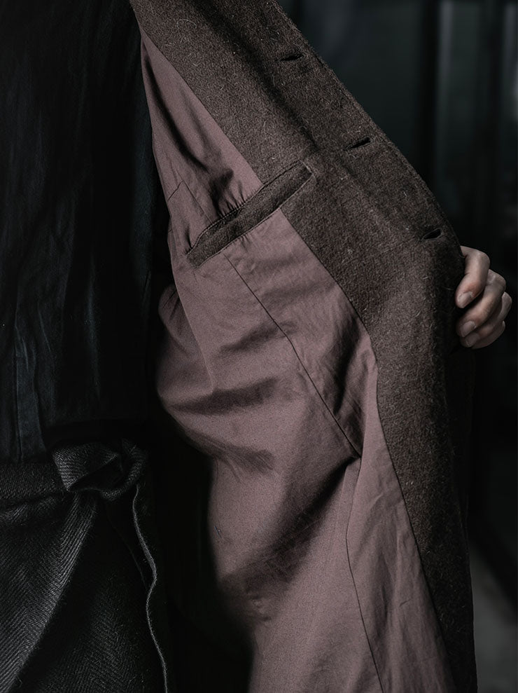GATHERING<br>UNISEX FARMER COAT / BROWN