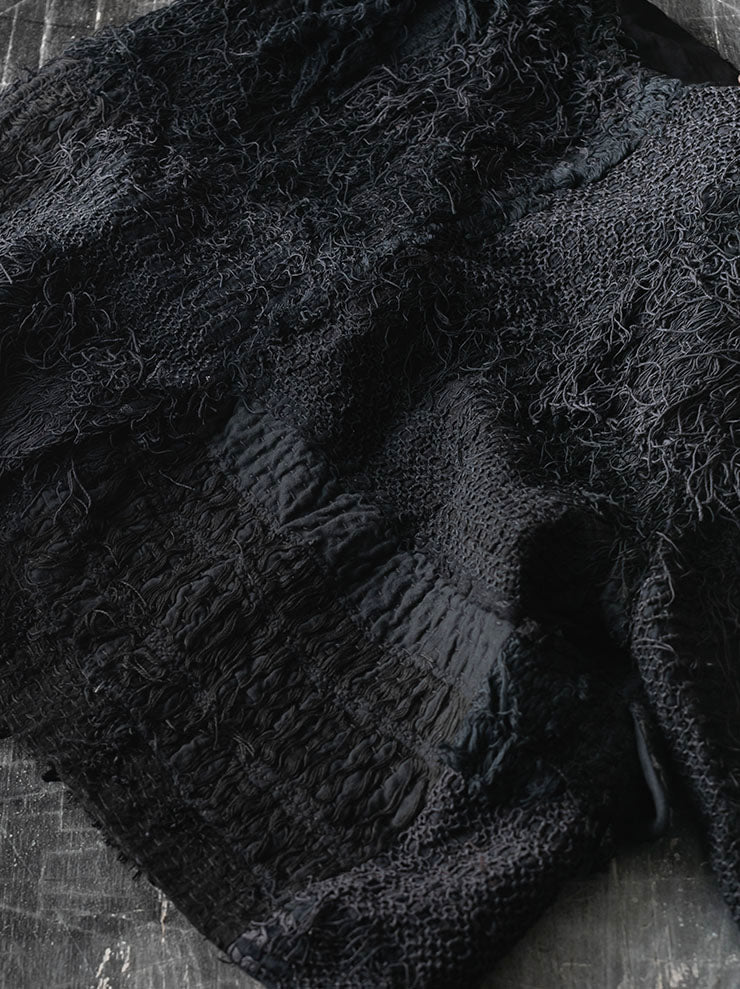 By Walid<br>UNISEX BEAU JACKET / BLACK & BLUE / SIZE L