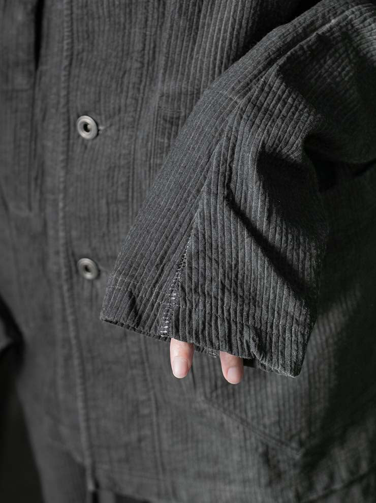 69 by ISAAC SELLAM <br>MENS Striped Work Jacket / PLOMB