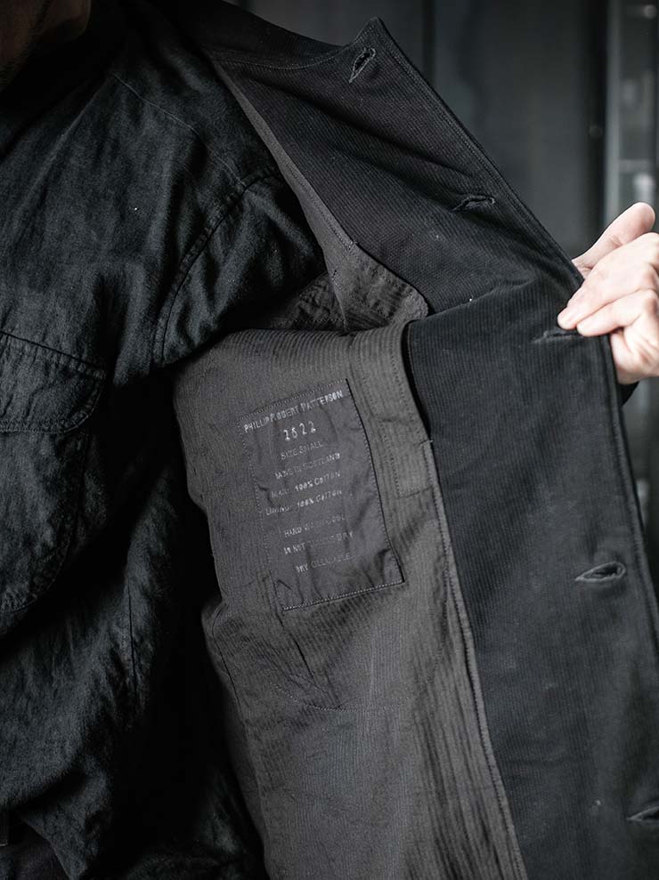 P.R. PATTERSON<br>LINED COTTON CHORE JACKET / BLACK