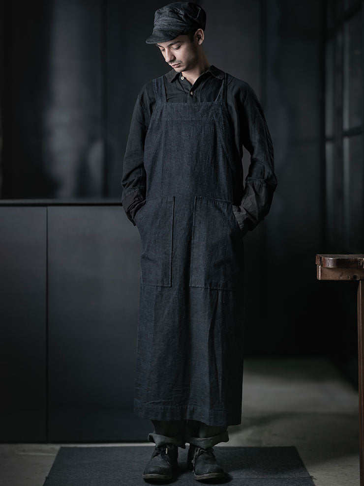 ATELIER SUPPAN<br>APRON in denim / W26-17