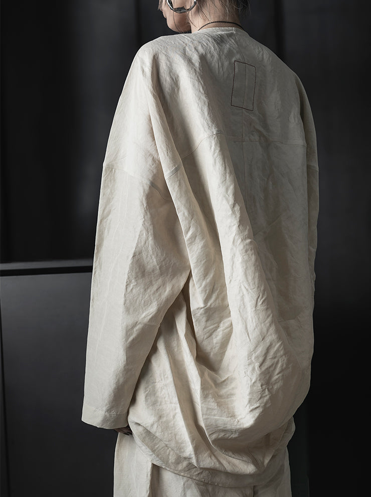 UMA WANG<br>WOMENS TATE TOP / OFF WHITE