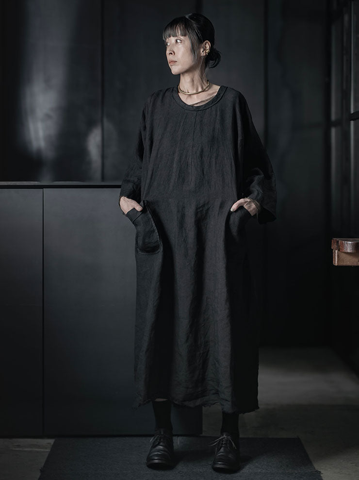 ATELIER SUPPAN<br>WOMENS LARGE HEMP DRESS / W26-35