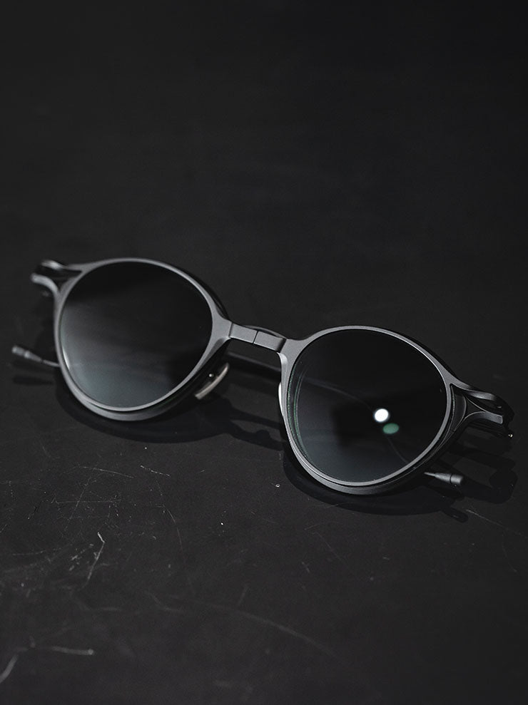 RIGARDS<br/>TITANIUMフレームサングラス / BLACK FRAME x BLACK CLIP / RG1038TI